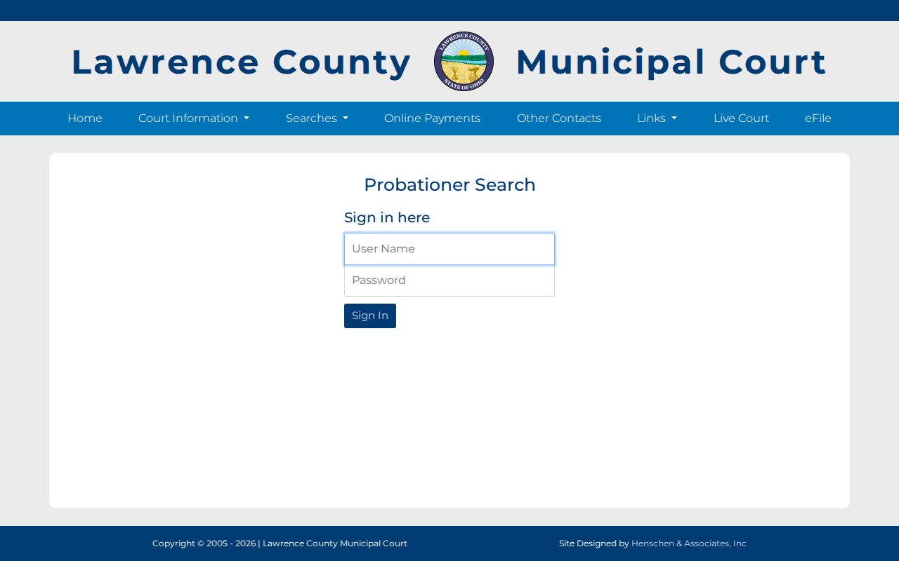 Lawrence County probation search for post-release supervision records
